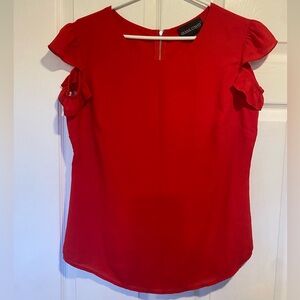 Frank Lyman Red Ruffle Sleeve Blouse Size 10 – Made in Canada